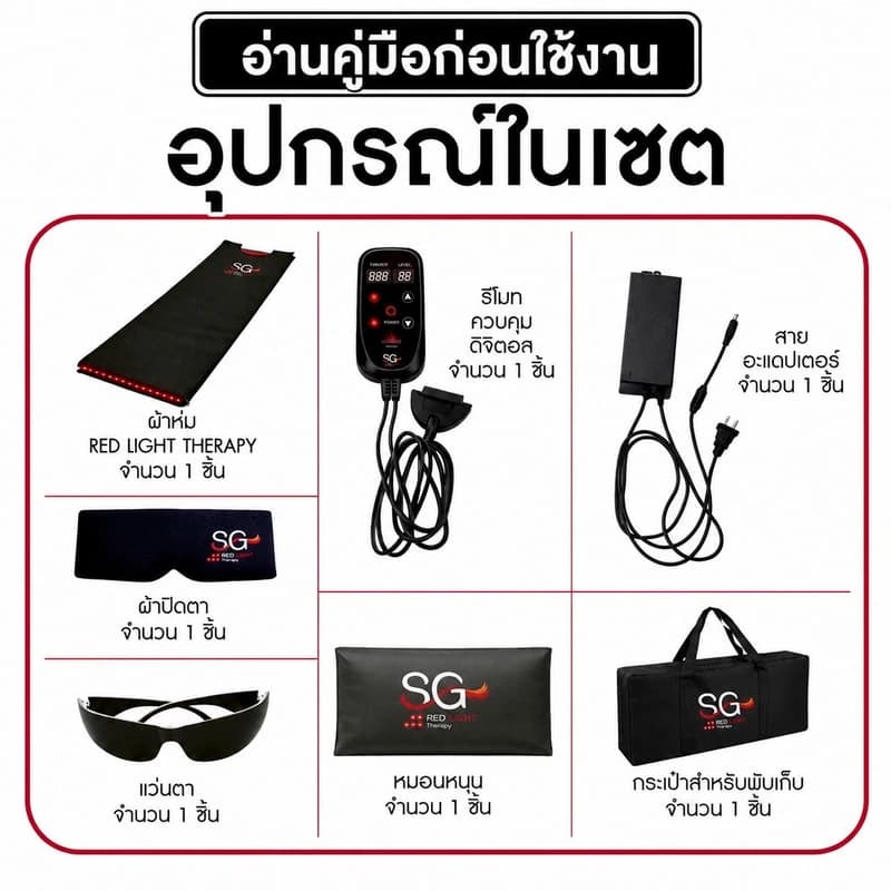 อ่านคู่มือก่อนใช้งาน — อุปกรณ์ในเซต