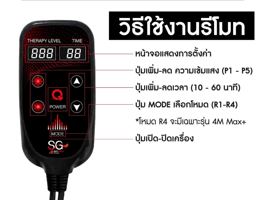 วิธีใช้งานรีโมท